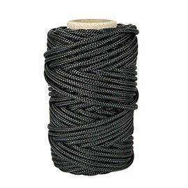 Polyester Cord 3mm * 25m. String Paracord. Made in Spain, for Outdoor, Garden and DIY. Black