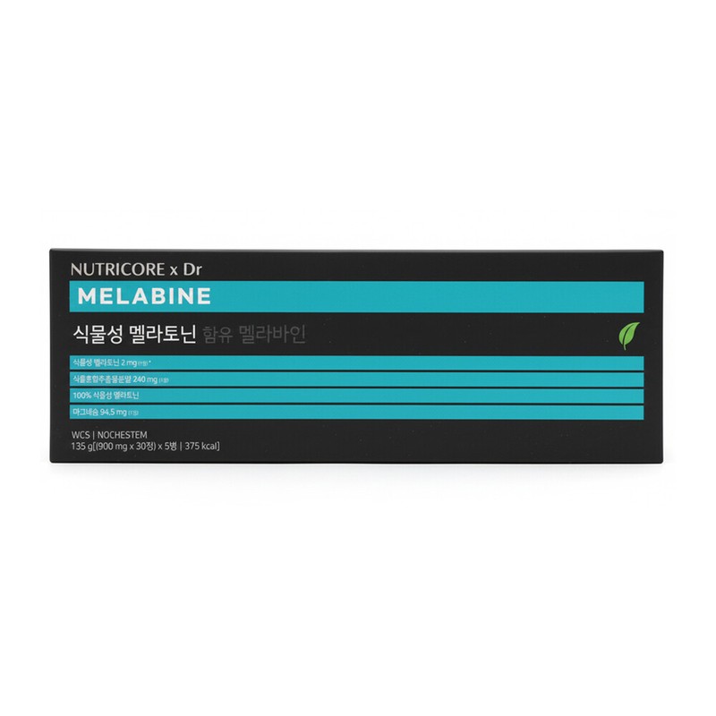 Nutricore / 뉴트리코어 xDr 식물성 멜라토닌 함유 멜라바인 5개 (150정)