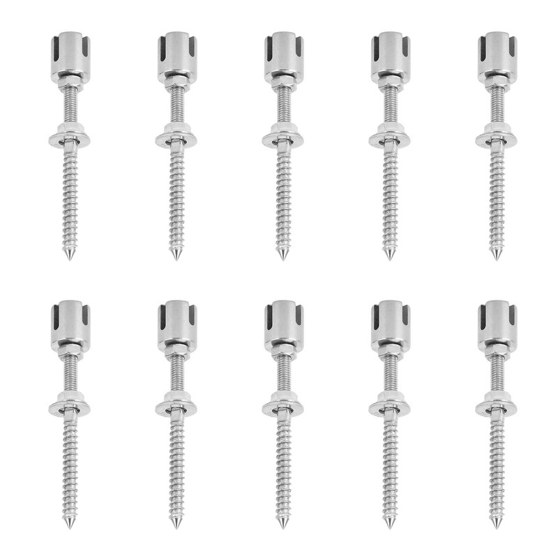 10Pcs Cross Cable Clamps 316 Stainless Steel Corrosion Resistant Cross
