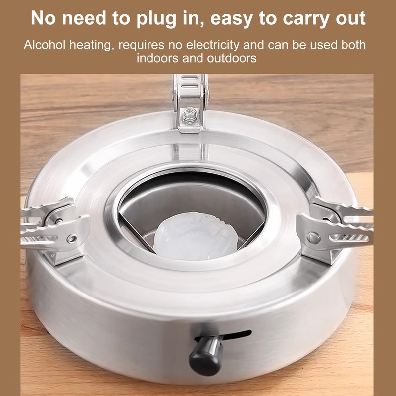 Alcohol Stove Windproof Portable Adjustable Stand Compact Solid Alcohol Stove