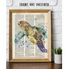 Upcycled Dictionary Art - Sea Turtle - 8.5x11 Unframed Dictionary