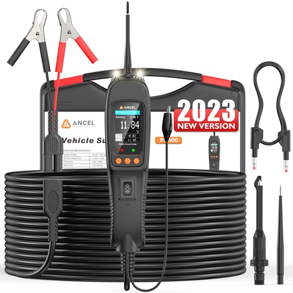 ANCEL PB500 (Upgrade PB100) Power Circuit Probe Tester Kit - Automotive Electrical Tools for Faster Troubleshooting AC/DC Voltage, Resistance, Diode, Signal Frequency, Duty Cycle, Fuel Injection