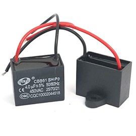 Fasizi CBB61 4uF 450V AC 50/60Hz Air Conditioning Fan Motor Running Capacitor Pack of 2