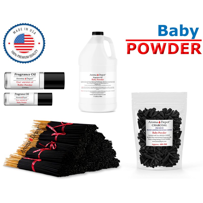 1'' Baby Powder Incense Charcoal Cones (Approx. 480-500)