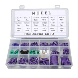 Air Conditioning Gasket Set, Yctze 225 Piece Car Air Conditioning O-Ring Seal Set 14 Sizes Assortment with Washers Spacers for Machine Industry Home
