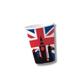 DH-Konzept Great Britain Cups for Parties and Birthdays (Set of 10)