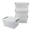 Jekiyo 32 Quart Clear Storage Boxes with Lid, 4 Packs,