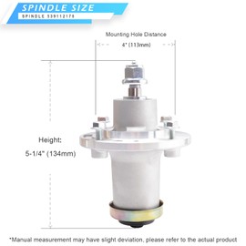 JXJKCZ 539112170 Lawn Mower Spindle Assembly with 153535 Pulley Fits for Hu sqvarna RZ4824f, MZ5226, MZ52, MZ52, MZ5225,3 Pack