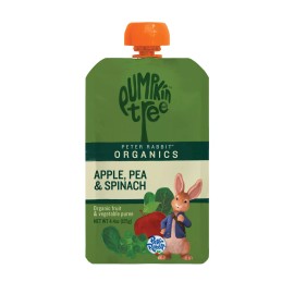Pumpkin Tree Peter Rabbit Organics Baby Pea Spinach Apple 10 Pack USDA Organic Non GMO 4.4oz