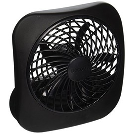 O2COOL O2COOL Treva 5 Inch Battery Powered Fan Portable Desk Fan 2 Cooling Speeds with Compact Folding & Tilt Design Cubicle Accessories Small Portable (Black)