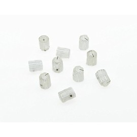 KAISH 10pcs Clear Guitar Scalloped Edge Amplifier Knob Transparent Cylinder Effect Pedal Knobs