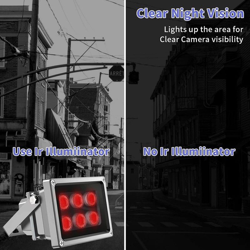 IR Illuminator 850nm Infrared Flood Light for Security Camera