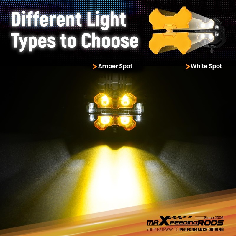 3.5 Inch Amber Light Covers 4PCS Off-Road Light Cover Yellow