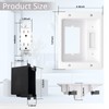 HXH In-Wall Cable Concealer Kit with Recessed Outlet Box, White