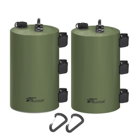 FIELDOOR Water Filling Type, Soft Weights, 3.2 gal (10 L), For Tents, Tarps, Great For Camping, BBQs, Outdoors, Wind Protection, Weight, 3 Fixing Belts, Includes Carabiner, Handle Included, Set of 2,