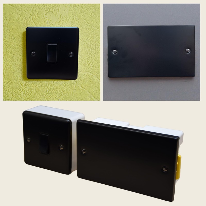 50mm Black Nickel Electrical Machine M3.5 Screws for Light Switch