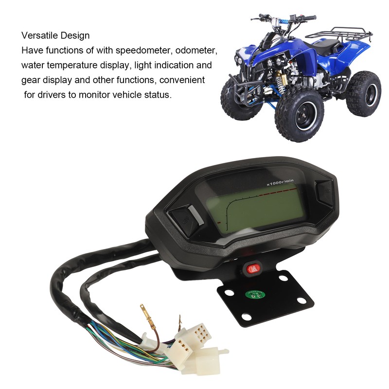 Motorcycle Speedometer LCD Digital Tachometer Odometer for 110cc 125cc 150cc