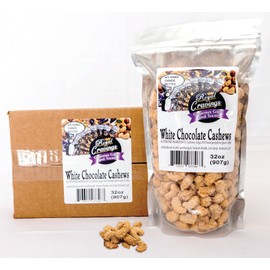 Premium White Chocolate Cashews – 2lb Resealable Bags – Gourmet Nuts with a Smooth, Creamy White Chocolate Coating – Fresh, Handcrafted & Small-Batch – Perfect Sweet Snack or Gift – By Royal Craving