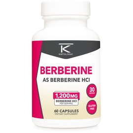 Ketologic Berberine HCl (1,200mg) 60 Capsules - Gluten-Free, 30 Servings