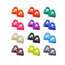 Light WeightHorse Riding Plastic Stirrups with Cage English Irons Children Adult (Brown)