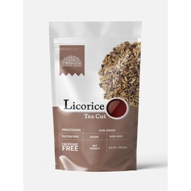 Licorice Root Tea 100 g | Chopped Licorice Root | Premium Naturally Dried Glycyrrhiza glabra | Cut & Sifted For Herbal Tea By Hebhac Herbals