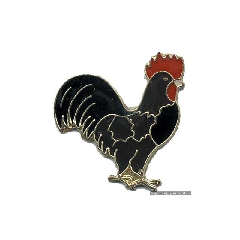 Black Rooster Bike Motorcycle Hat Cap Lapel Pin HP4144