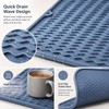 Silicone Dish Drying Mat for Kitchen Counters – Heat-Resistant Drip