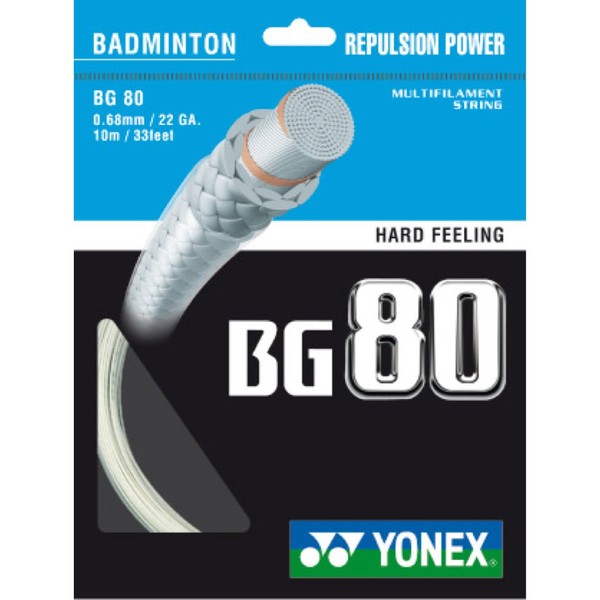 YONEX BG 80 Badminton String White