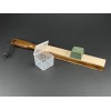 Paddle Leather Strop Straight Razor Sharpening 2 Sided Wood Handle+buff