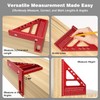 Large Carpenter Square Protractor Ruler with 3D Multi-Angle Measuring, 45/90°
