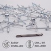 SKIR'CO Pack of 30 Large Flange Aluminium Blind Rivets 4.8