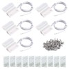 Gebildet 5pcs Recessed Wired Security Window Gate Contact Sensor Alarm,Magnetic