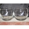 Set Of 2 Piedmont Airlines Low Ball Glasses First Class