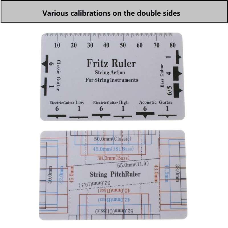 TUOREN 11Pcs Guitar Luthier Tools Include 1Pcs String Action Gauge