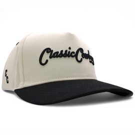 Classic Cowboy The Kelce Snapback Cap for Men and Women – Off-White and Black Adjustable Snap Back Hat – Ideal for Outdoors and Everyday Wear