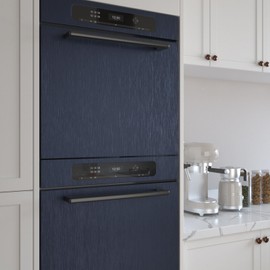 VEELIKE Brushed Blue Stainless Steel Contact Paper for Kitchen Appliances Dishwasher Refrigerator Wrap Vinyl Cover 15.7''x354'' Thick Metallic Peel and Stick Wallpaper Blue Contact Paper for Cabinets