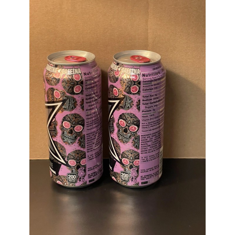 Rockstar Two (2) Rockstar Energy Baja Guava Lime Full 16oz