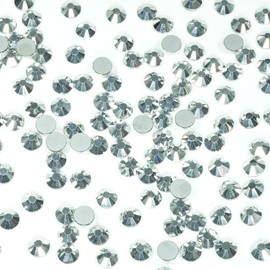 Silver Nail Rhinestones 2880pcs SS10 Bulk Nail Art Round Crystals K9 Glass Flatback Gems Beads Stones Diamonds Gluefix for Nail Charms DIY Crafts Jewels Accessories Eyes Face Makeup
