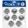 VIOKS 8 x Basket Wheels Set Dishwasher Wheels Replacement for