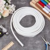 BENECREAT 5m/5.5 Yards White Awning Rail Piping, 8mm Double Flap
