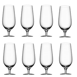 Orrefors 20 oz. Stemmed Beer/Lager Glasses, Set of 8.,