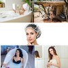 100 PCS Disposable Shower Caps,Large Thick Clear Waterproof Plastic Hair