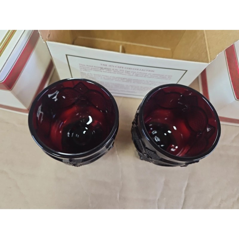 Avon Set of 6 Avon 1876 Cape Cod Collection Ruby