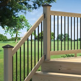 FMhotu 30° Stair Angle Stainless Steel Deck Railing Brackets Connectors for 2"x4" (Actual 1.5"x3.5") Railing Wood Post Stair Fence Railing Connectors with Coated Wood Screws,(4 Pair/Black)