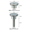 TRUSCO(トラスコ) ローレットノブ 段付 メネジ・ステンレス製 外径24×ネジM6 TKKNT-M6S