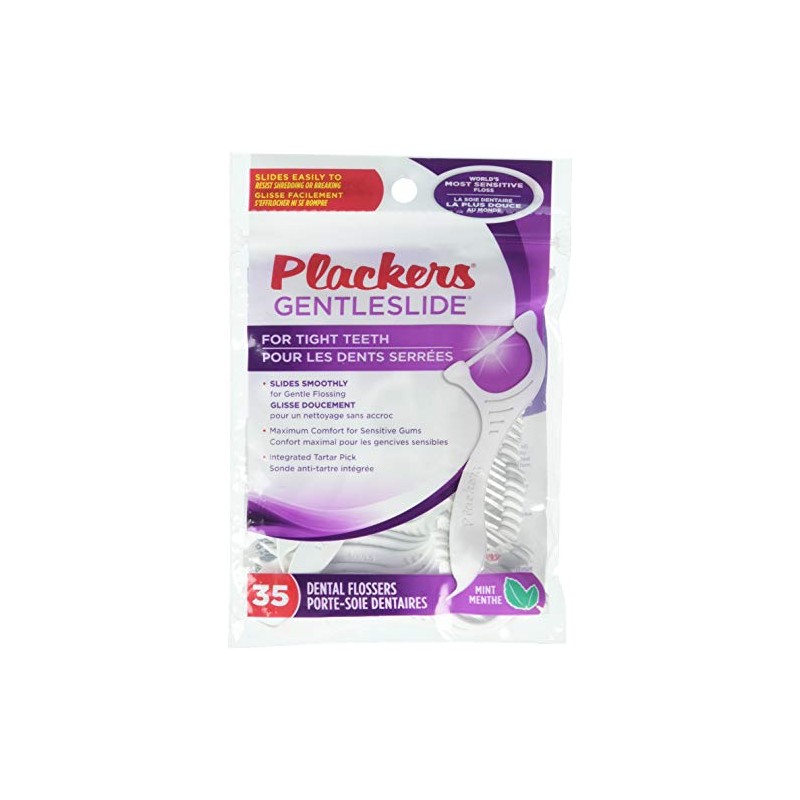 PLACKERS Gentleslide Dentla Flossers for Tight Teeth 90 ea (Pack