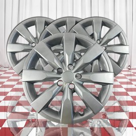 Brighter Design Set of 4 Wheel Covers for Toyota Corolla 2014-2016 8 Spoke 16 inch [Silver]