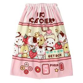 Pink Sail Wrap Towel, Girls, 27.6 inches (70 cm), 100% Cotton, Includes Name Tag, Wrap Towel, Swimming Item, Pool Towel, Kids, Kids, Change of Clothes, Bath, Hot Springs, Adults, Gym, Swimming, Beach,