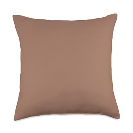 Seamless Mocha Mousse Brown Color Throw Pillow