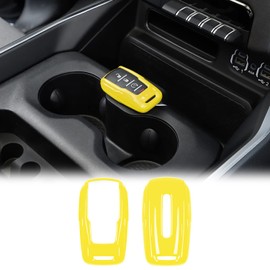 SQQP ABS Key Fob Cover Fit for 2018-21023 Dodge RAM 1500 2500 3500, Key Fob Shell Protector Shell Keyless Remote Control Smart Key Holder(Yellow)